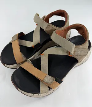 Taos‎ Active Comfort Sandals Beige Hook Loop Platform Walking Shoes Womens 8 thumbnail 1