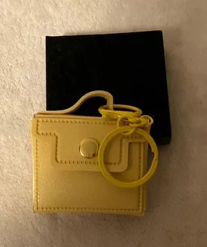 Yellow Mini Card Holder Key Ring - Women Accessories thumbnail 1