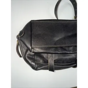 FOSSIL Black Leather Shoulder Bag Purse Crossbody Handbag Wide Zipped‎ Opening thumbnail 12