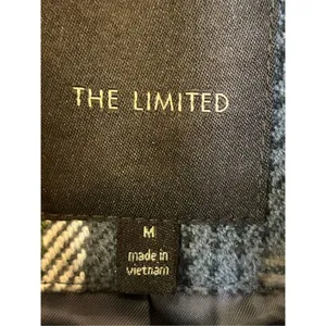 The Limited Faux Fur Collar Plaid Coat Size Medium (0550) thumbnail 5