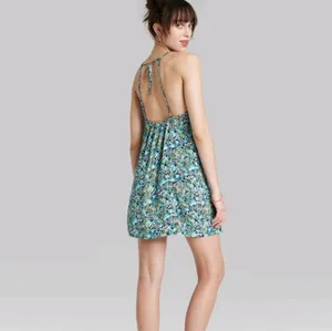 Sleeveless Woven Fit & Flare Dress-Wild Fable-Blue Floral Medium thumbnail 2