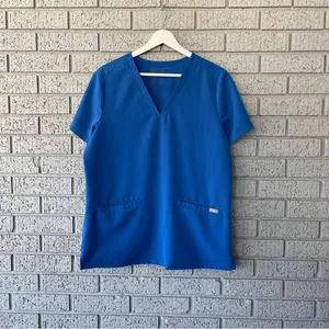 Figs Casma Three-Pocket Scrub Top Royal Blue Size Medium thumbnail 3