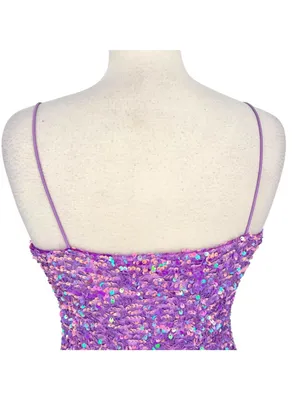 Thirty Thirty Lilac Iridescent Sequin Bodycon Mini Dress Size Medium Party Night thumbnail 6