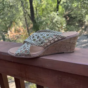 André Assous Bryana Woven‎ Wedge Sandals Gold Size 9.5 Women Featherweights thumbnail 10