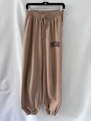 THE BAR Sweatpants Women’s Size M Brown Joggers 100% Cotton Made in USA thumbnail 2