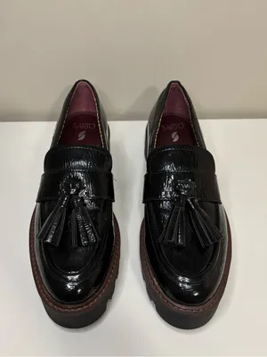 Franco Sarto Balinna Black Leather Slip On Loafers thumbnail 2