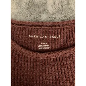 American Eagle waffle crop top thumbnail 3