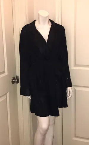 Victoria's Secret Medium Black Sheer Sexy Vintage Robe thumbnail 1