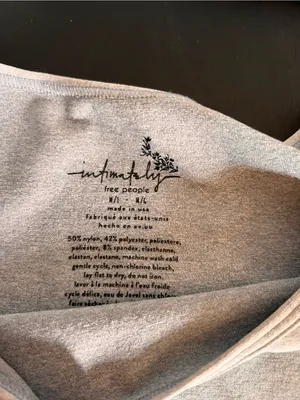 Free People Gray Short Sleeve Grey Cropped Top thumbnail 2