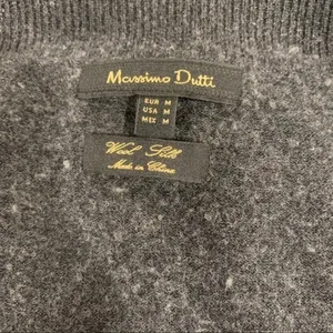 Massimo Dutti Wool and Silk V Neck Long Sleeve Sweater thumbnail 7