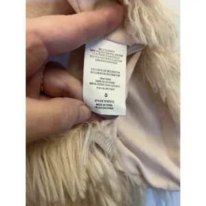 Jolt Faux Fur Shaggy Open Front Jacket Blush Pink Size Small NWT Soft Coat thumbnail 5