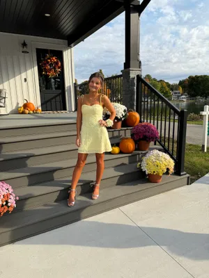 Beginning Boutique Yellow Homecoming Dress thumbnail 2