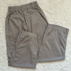 Madewell Pants Lanie Pleat Front Straight Leg High Waist Pumice Sz 0 thumbnail 3