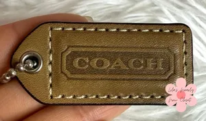 y2k 1.5" COACH Fob Bag Charm Hang tag Hangtag thumbnail 1