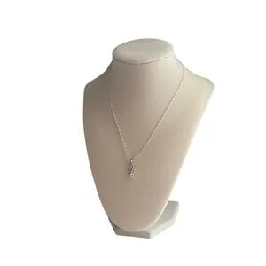 Silver Clover Pendant Necklace Dainty Minimalist Lucky Charm Jewelry thumbnail 6