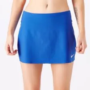 Nike Royal Blue Dri-Fit Skort with Lime Logo Size Small‎ EUC thumbnail 1
