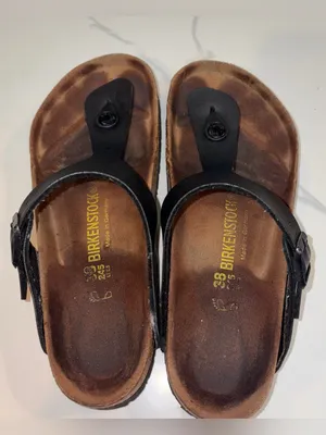 Birkenstock Gizeh Black Birko-Flor Thong Sandals EU 38 US Women 7 Boho Classic thumbnail 5