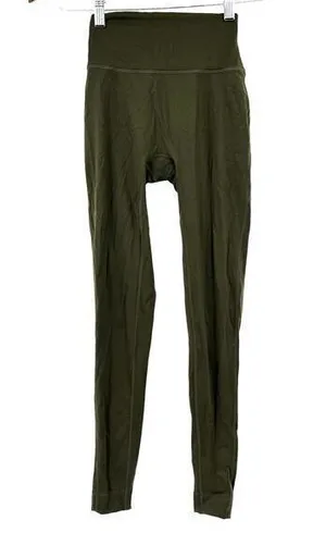 SET ACTIVE SPORTBODY LEGGING olive green smooth texture compression size XS thumbnail 1