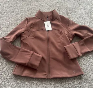 By Day By Night boutique brown athletic warm zip up jacket size XL NWT thumbnail 1