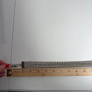 Vintage OS Chain Belt Silver Multi-Strand Boho Adjustable Y2K Accessory thumbnail 6