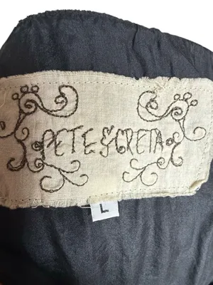 Pete & Greta Black‎ Silk Dress Sz L thumbnail 8