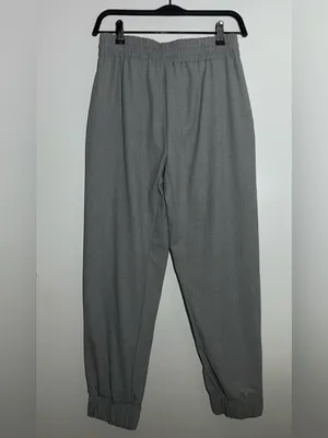 Zara Light Gray Elastic Waist Drawstring Pants thumbnail 12