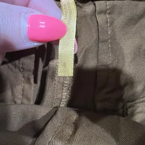 Free People Size 8 Hi Waisted Pegged 90's Crop Ankle Pants Brown Cotton‎ Women’s thumbnail 7