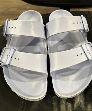 Birkenstock Light Blue Double Buckle Slide Sandals thumbnail 1