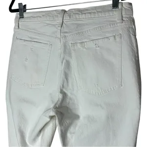 Abercrombie & Fitch Skinny High Rise White Distressed Jeans Size 30 / 10 Short thumbnail 4