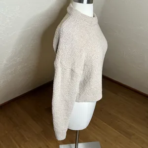 Abercrombie Fitch Soft A & F‎ Sweater Womens S Beige Sherpa Fleece Pullover thumbnail 8