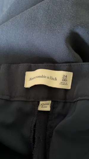 Abercrombie Curve Love A&F Sloane Tailored Wide Leg Pant thumbnail 4