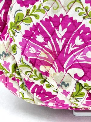 Vera Bradley Glenna Julep Tulip Pink Floral Quilted Cotton Shoulder Tote thumbnail 3