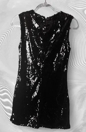 Forever 21 Black Sequin Sleeveless Mini Dress NWT thumbnail 1