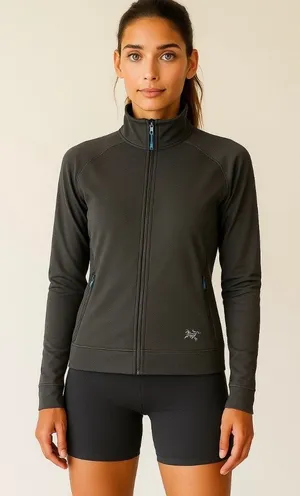 Arc’teryx Delta Charcoal Gray Full Zip Fleece Jacket M Outdoor Layering Hiking thumbnail 1