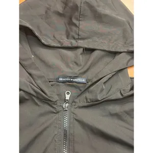 Brandy Melville Windbreaker Women Black Malibu‎ California Graphic Hoodie OS thumbnail 3