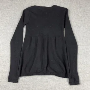 Vince‎ Cardigan Womens S Black 85% Cotton 15% Cashmere Crew Neck Lightweight thumbnail 11