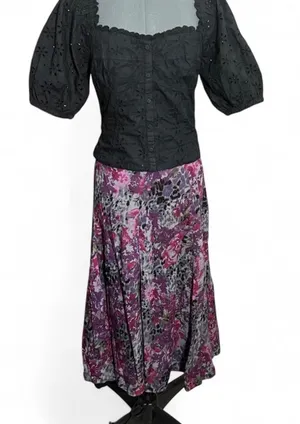 White Stag Vintage Floral Midi Skirt thumbnail 1