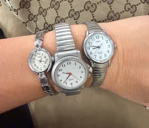 Vintage Women's Silver‎ Expansion Band Watch Lot – Timex & Esprit (Set of 3) thumbnail 1