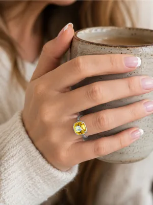 Handcrafted sparkly ring made with Swarovski crystal adjustable fit thumbnail 2