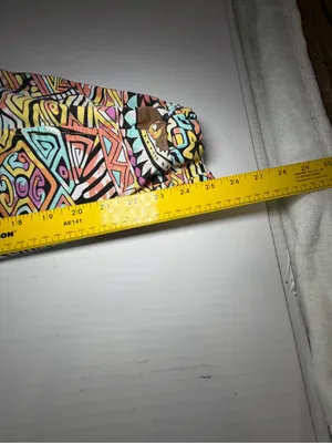 Multicolor barrel Graphic Jogger Pants - cropped juniors 15/16 size large w thumbnail 3