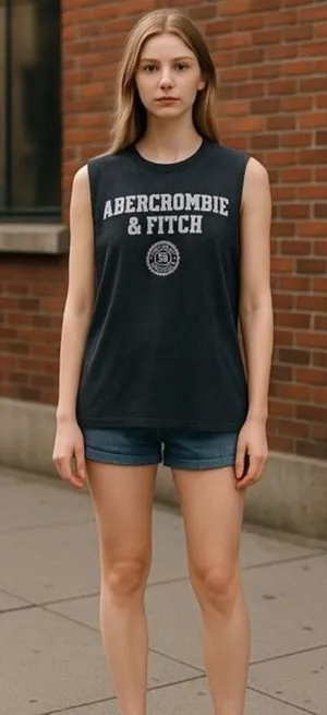 Abercrombie &‎ Fitch Women’s Charcoal Gray Muscle Shirt Size Small thumbnail 1