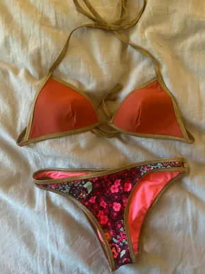 Aerie Red And Pink Bikini thumbnail 1