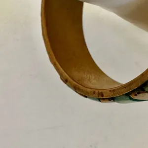 Brass inlay bangle bracelet thumbnail 7