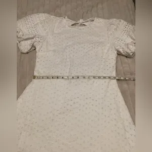 Free People Apricot Rose Mini Dress. Eyelet dress thumbnail 13