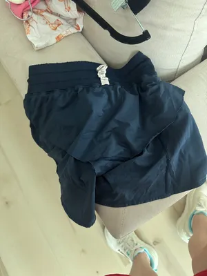 Lululemon Track That Shorts running *5" True Navy high rise pockets thumbnail 8
