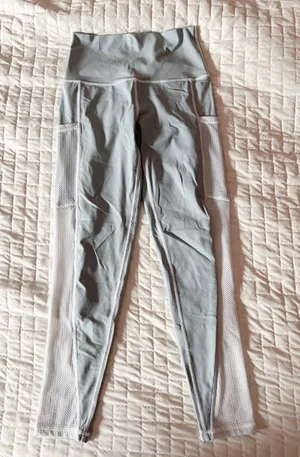 Light Blue Mesh 7/8 Length Leggings Size Small thumbnail 1
