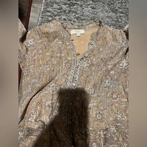 Indigo Desert Floral Button-Down‎ Maxi Dress size small thumbnail 11