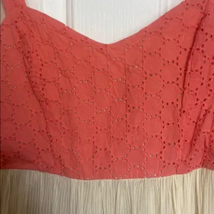 Flying Tomato Coral and Cream Dress thumbnail 5