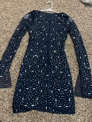 Windsor Navy Blue Homecoming Sparkly Dress thumbnail 4