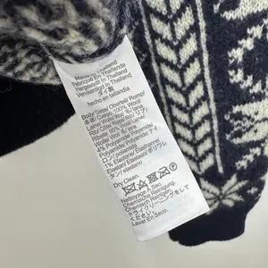 NEW Madewell Fair Isle Cardigan Jacket in Wool Navy Ivory Pattern Womens XL thumbnail 11